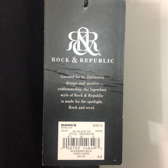 NWT Rock & Republic Black Top S - Picture 5 of 7
